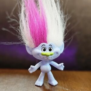 Dreamworks Trolls Guy Diamond White Pink‎ Hair Figure Hasbro